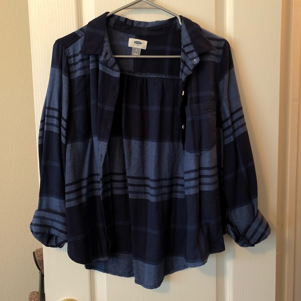 Blue flannel shirt